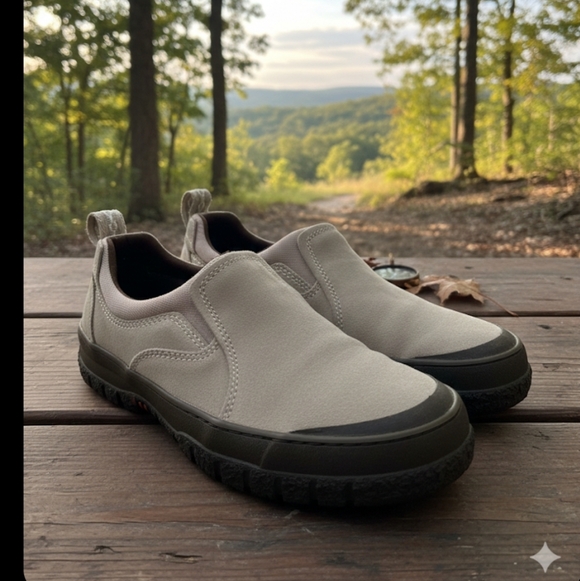 L.L.Bean Slip-On Loafers - Khaki w/ Black rubber Soles